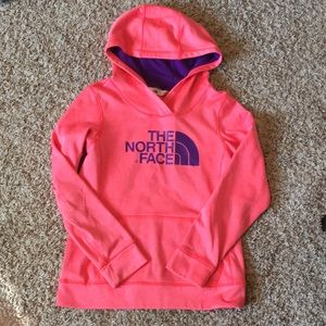 North Face pink and purple hoodie